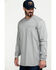 Image #3 - Hawx Men's FR Pocket Long Sleeve Work T-Shirt - Tall, Silver, hi-res