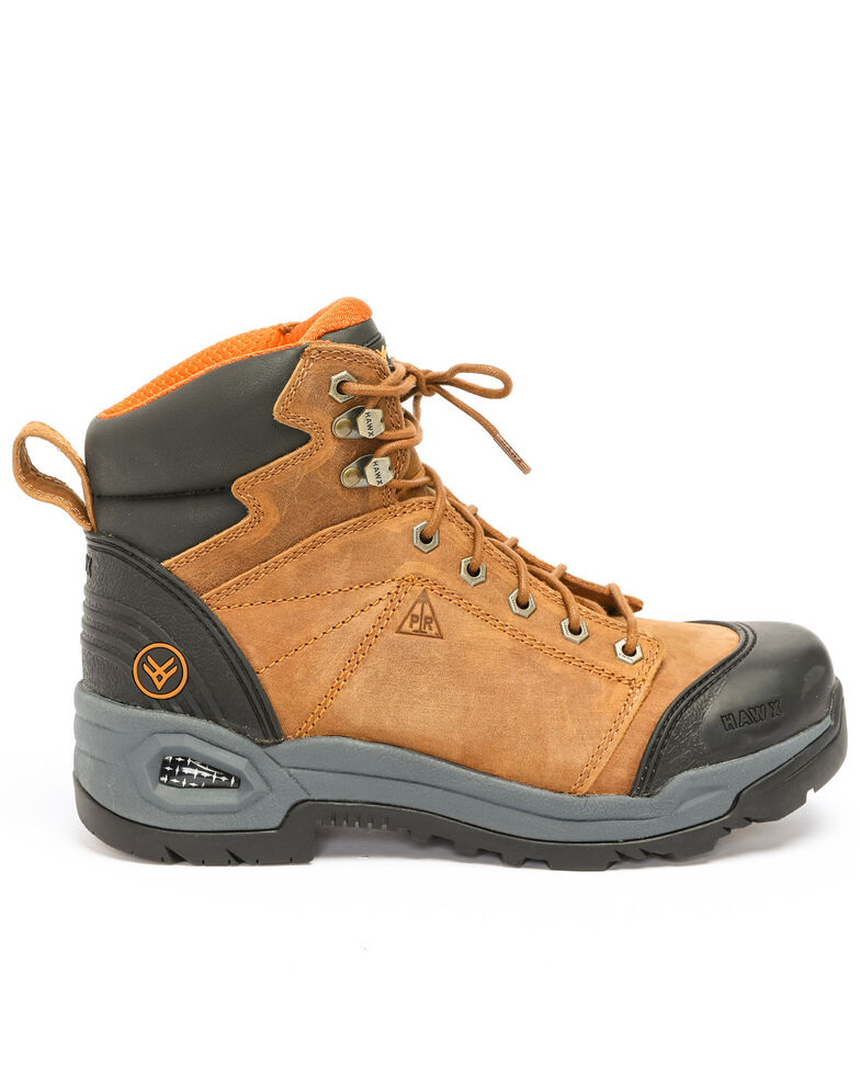 Hawx Men's Lace To Toe Hiker Boots - Composite Toe, Brown, hi-res