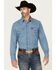 Wrangler Men's Stonewash Denim Long Sleeve Work Shirt, Stonewash, hi-res