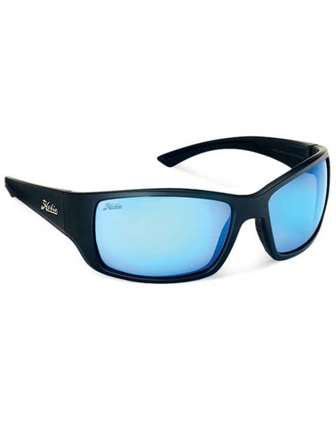 Hobie Men's Everglades Satin Black & Colbalt Frame Polarized Sunglasses  , Black, hi-res