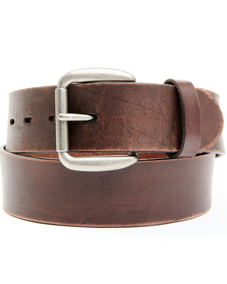 Bed Stu Women's Hobo Abrasive Classic Leather Belt, Distressed Brown, hi-res
