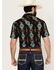 Image #4 - Rock & Roll Denim Men's Southwestern Print Short Sleeve Snap Stretch Western Shirt, Black, hi-res
