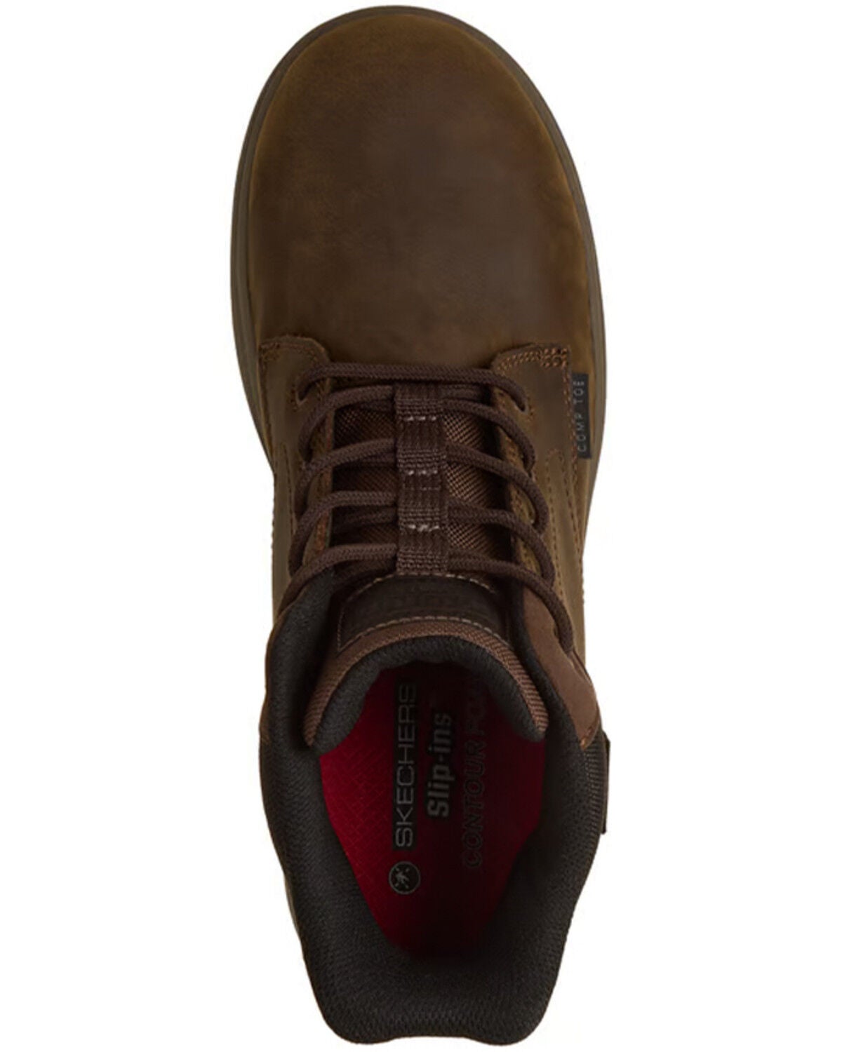 Image #3 - Skechers Men's Cliff Lace-Up Work Boots - Composite Toe, Brown, hi-res