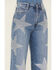 Image #2 - Vibrant Denim Women's Rhinestone Star High Rise Medium Wash Stretch Wide Leg Jeans, , hi-res