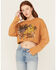 Image #1 - Cleo + Wolf Women's Joshua Tree Long Sleeve Cropped Tee, Lt Brown, hi-res