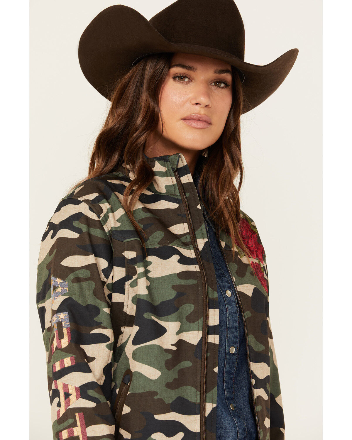 Image #2 - Ariat X Rodeo Quincy Women's Multi Team Camo Softshell, Multi, hi-res