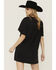 Image #4 - Rock & Roll Denim Women's Bull Short Sleeve Graphic T-Shirt Mini Dress, Black, hi-res