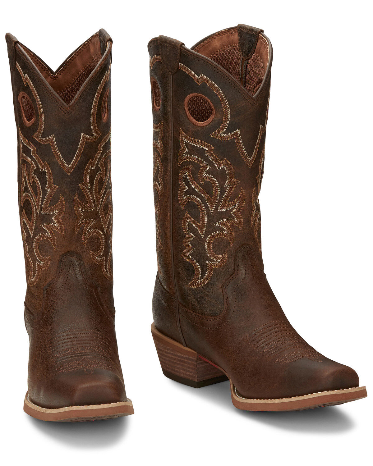 Image #8 - Justin Men's Puncher Brown Western Boots - Broad Square Toe, , hi-res