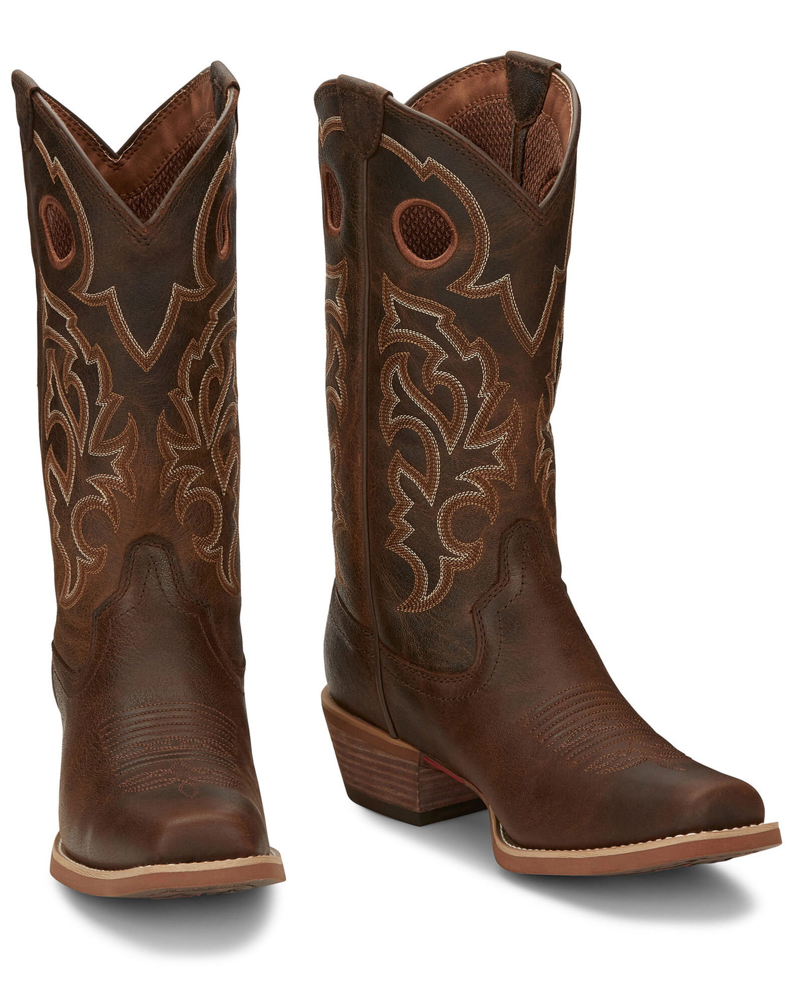 Image #8 - Justin Men's Puncher Brown Western Boots - Broad Square Toe, , hi-res