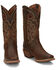 Image #8 - Justin Men's Puncher Brown Western Boots - Broad Square Toe, Brown, hi-res