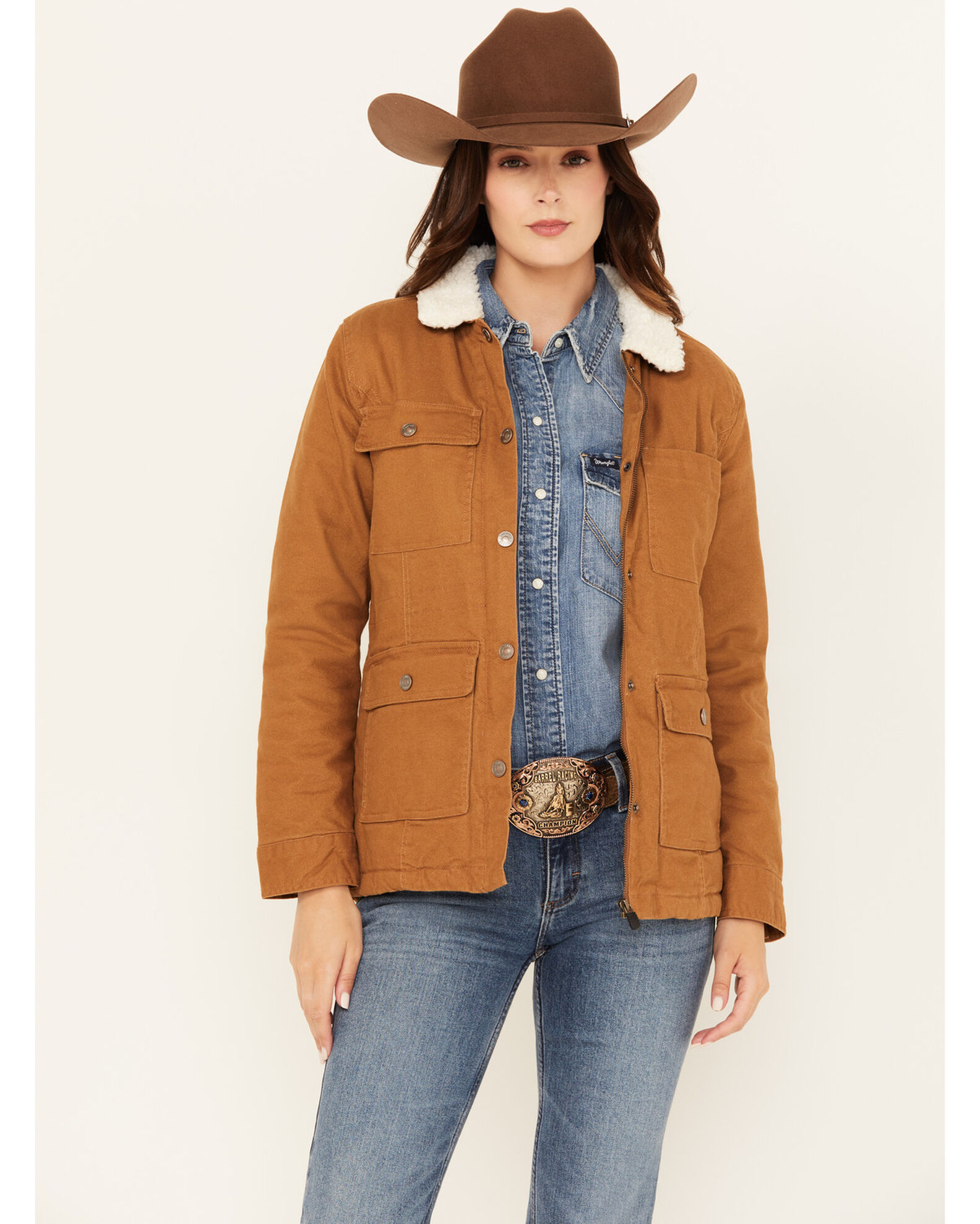 Sherpa lined canvas jacket best sale