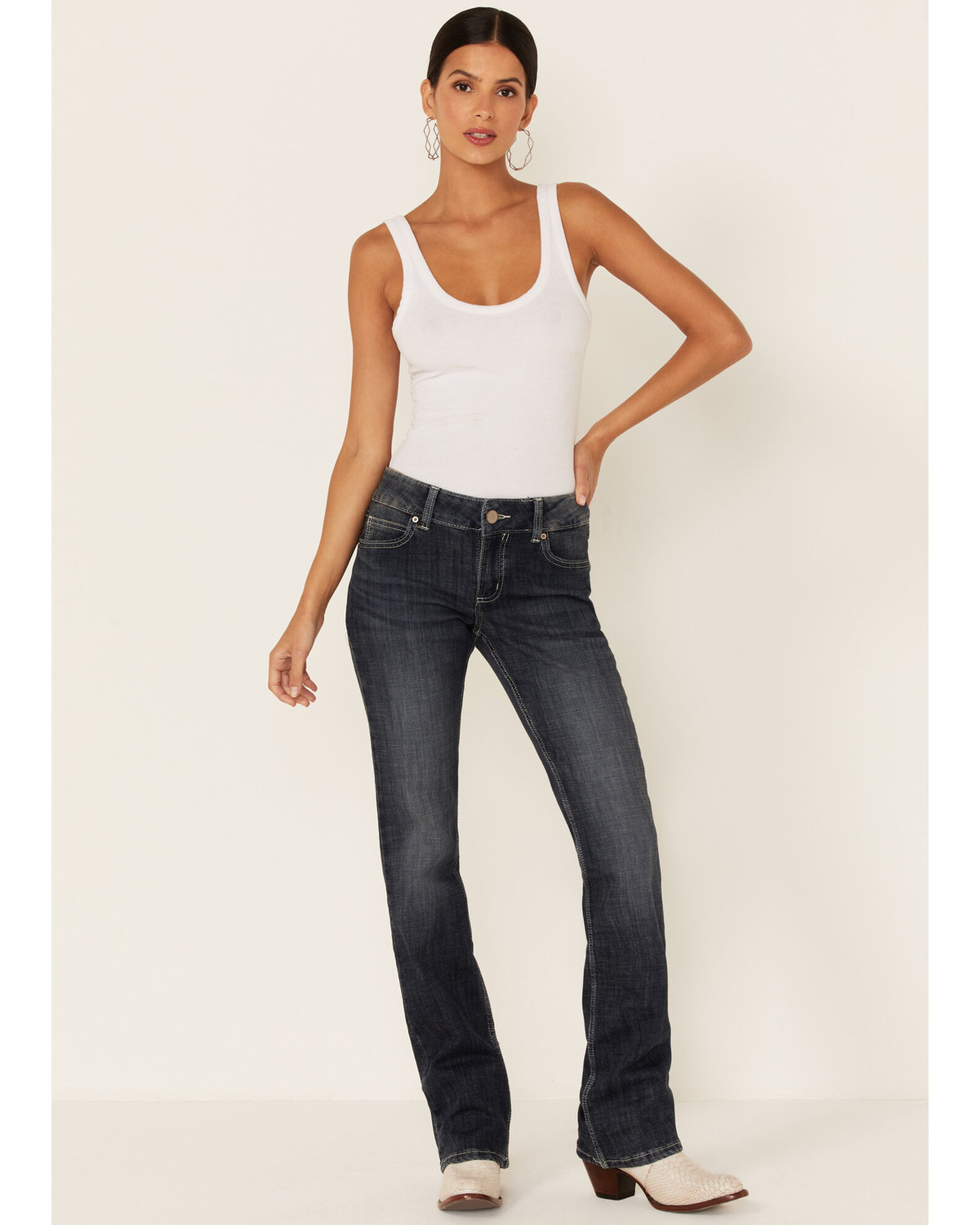 Wranglers white washed bootcut jeans sales