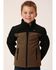 Image #1 - Roper Boys' Pieced Softshell Jacket, Brown, hi-res
