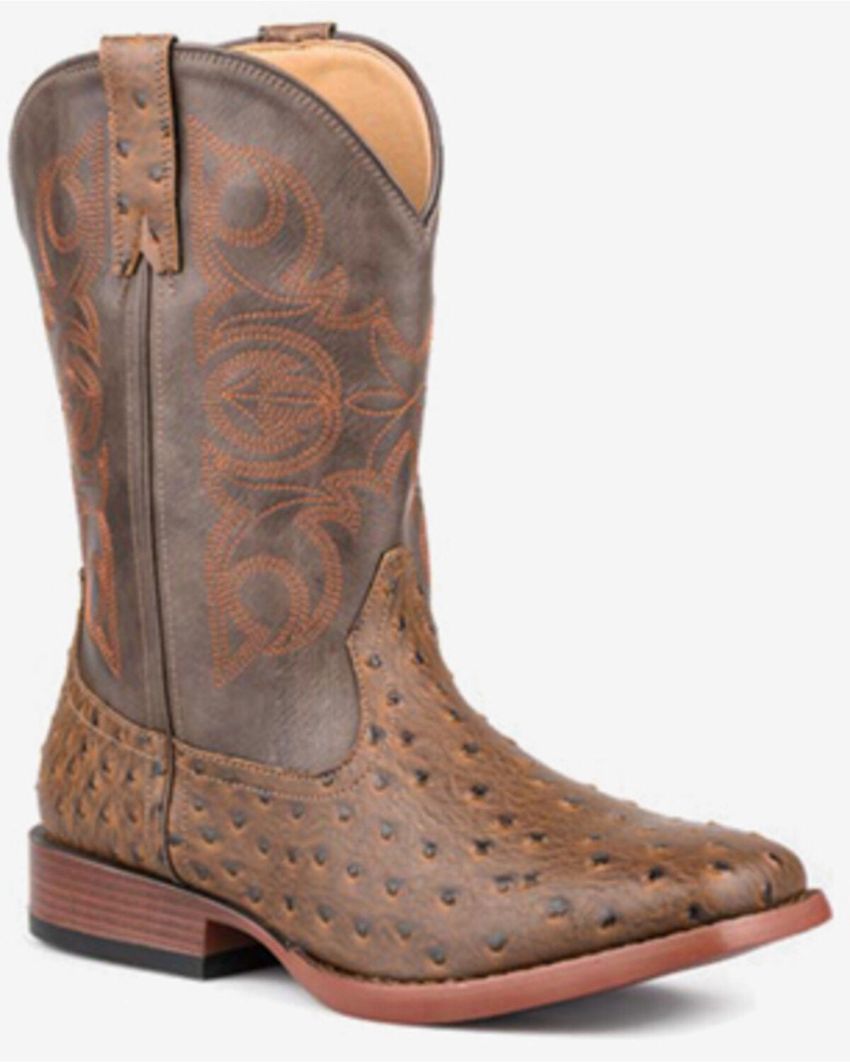 Image #1 - Roper Toddler Boys' Luke Western Boots - Broad Square Toe, Brown, hi-res