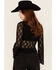 Image #4 - Ash & Violet Women's Lace Bell Long Sleeve Top, Black, hi-res