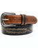 Cody James Men's Two-Tone Brown Buck Western Belt, Black/brown, hi-res