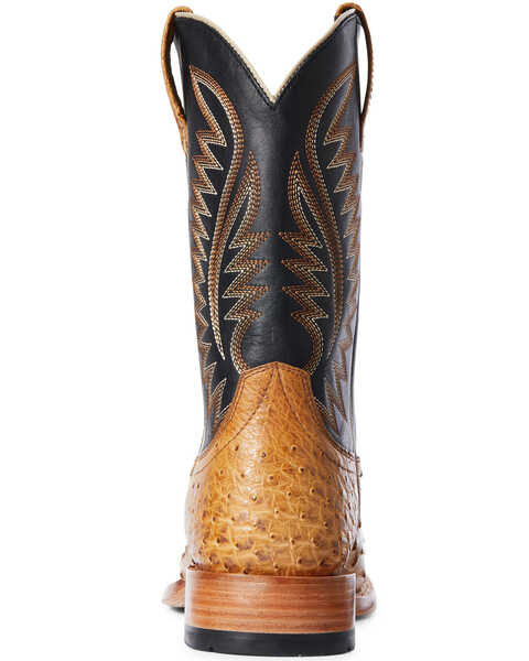Image #3 - Ariat Men's Gallup Ostrich Western Boots - Broad Square Toe, Cognac, hi-res