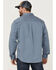 Image #5 - Brothers and Sons Men's Weathered Twill Solid Long Sleeve Button-Down Western Shirt, Indigo, hi-res