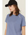 Image #2 - Ariat Women's Rebar Heat Fighter Essential Short Sleeve Work Tee, Blue, hi-res