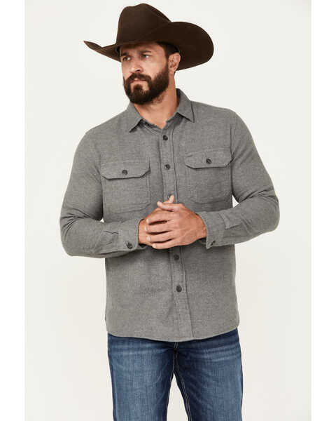 Pendleton Men's Burnside Long Sleeve Button-Down Western Flannel Shirt , Charcoal, hi-res