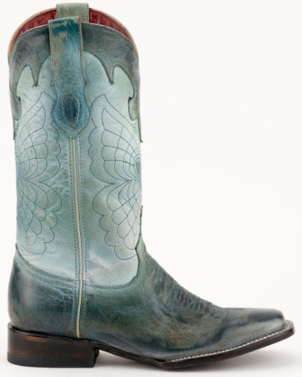 Image #2 - Ferrini Women's Glacier Butterfly Heart Shaft Western Boots - Square Toe, , hi-res