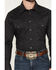 Image #3 - Rock & Roll Denim Men's Paisley Print Long Sleeve Snap Stretch Western Shirt, Black, hi-res