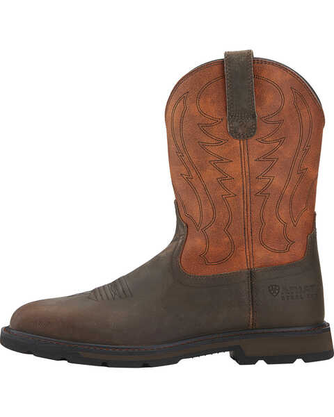 Ariat Groundbreaker Work Boots - Steel Toe, Brown, hi-res