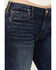 Image #2 - Mia and Moss Women's Spellbound Dark Wash Mid Rise Kick Flare Stretch Jeans, Dark Wash, hi-res