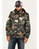 Image #1 - Brixton Men's Camo Print Claxton Crest Logo Graphic Hooded Zip Jacket, Camouflage, hi-res