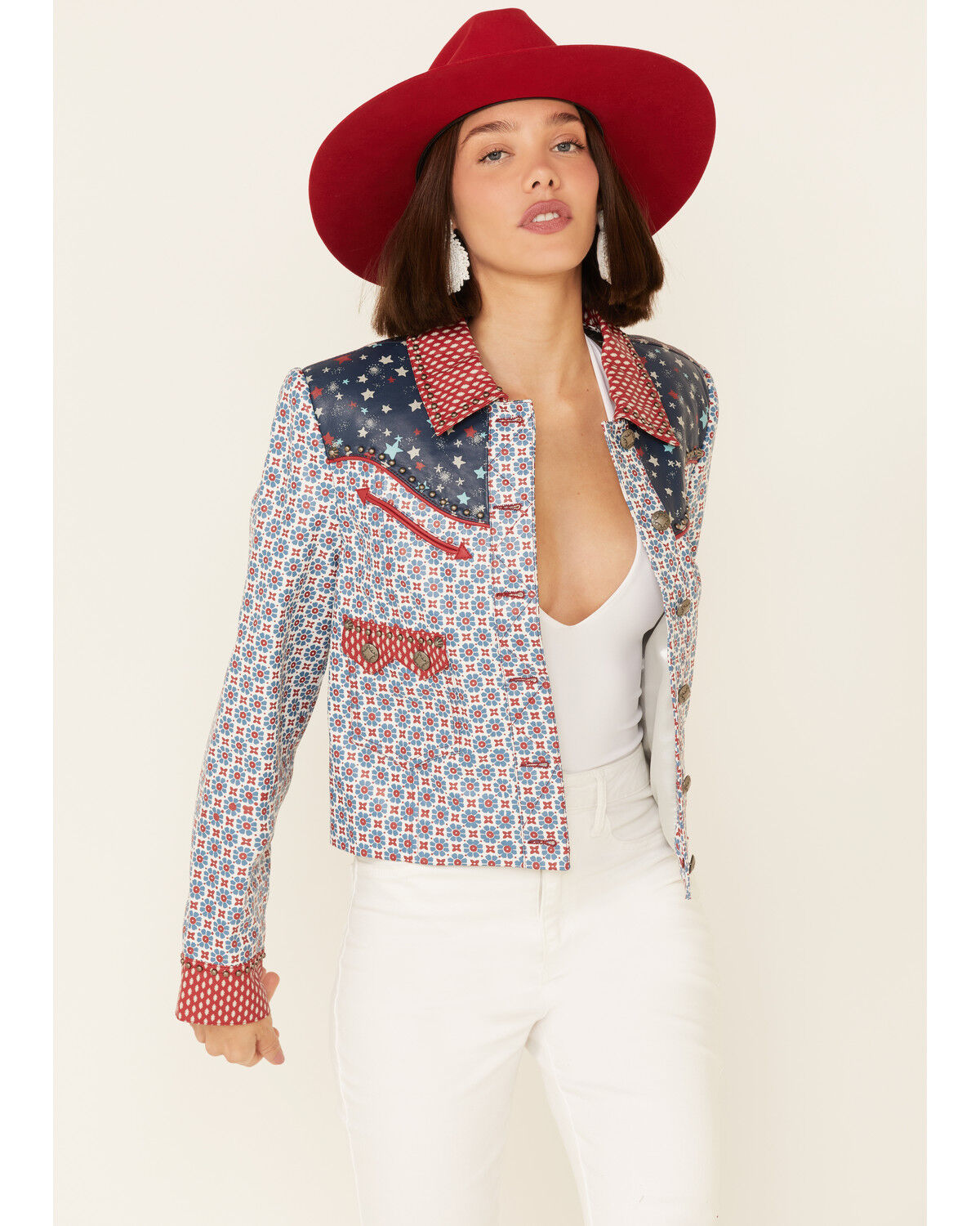 Image #3 - Double D Ranch Women's Multi Print Chick Fiddle Button-Front Jacket, Multi, hi-res