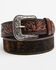 Image #1 - Cody James Men's Hair-On Floral Tooled Billet Leather Belt, Black, hi-res