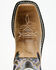 Old West Boys' Leather Work Rubber Western Boots - Square Toe, Tan, hi-res