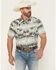 Image #1 - RANK 45® Men's Eagle Pass Southwestern Print Short Sleeve Snap Performance Western Shirt, Multi, hi-res