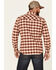 Image #4 - Pendleton Men's Red Wyatt Small Plaid Long Sleeve Snap Western Shirt , Red, hi-res