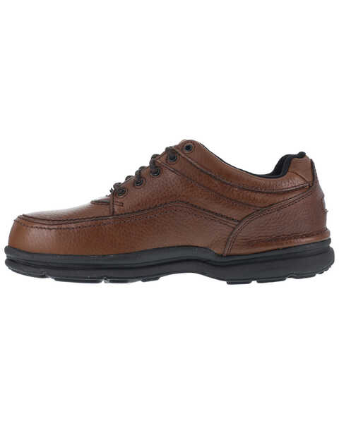 Image #4 - Rockport Works World Tour Casual Oxford Work Shoes - Steel Toe, Brown, hi-res