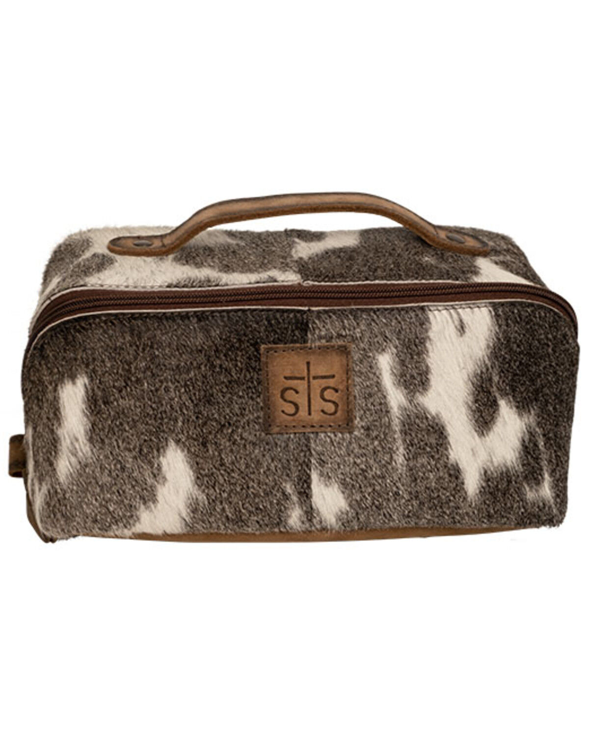 Image #2 - STS Ranchwear by Carroll Women's Cowhide Elise Makeup Bag, Tan, hi-res