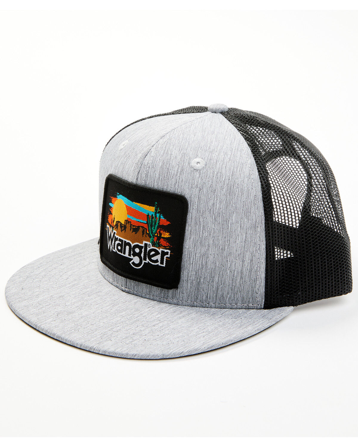 Image #1 - Boot Barn X Wrangler Men's Scenic Trucker Cap, Grey, hi-res