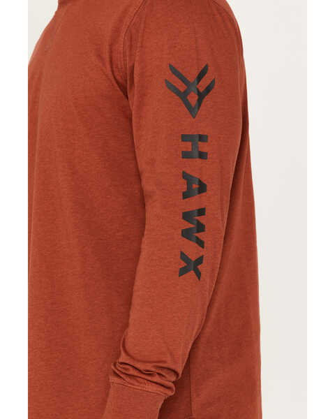Image #3 - Hawx Men's Solid Logo Graphic Work T-Shirt , Red, hi-res