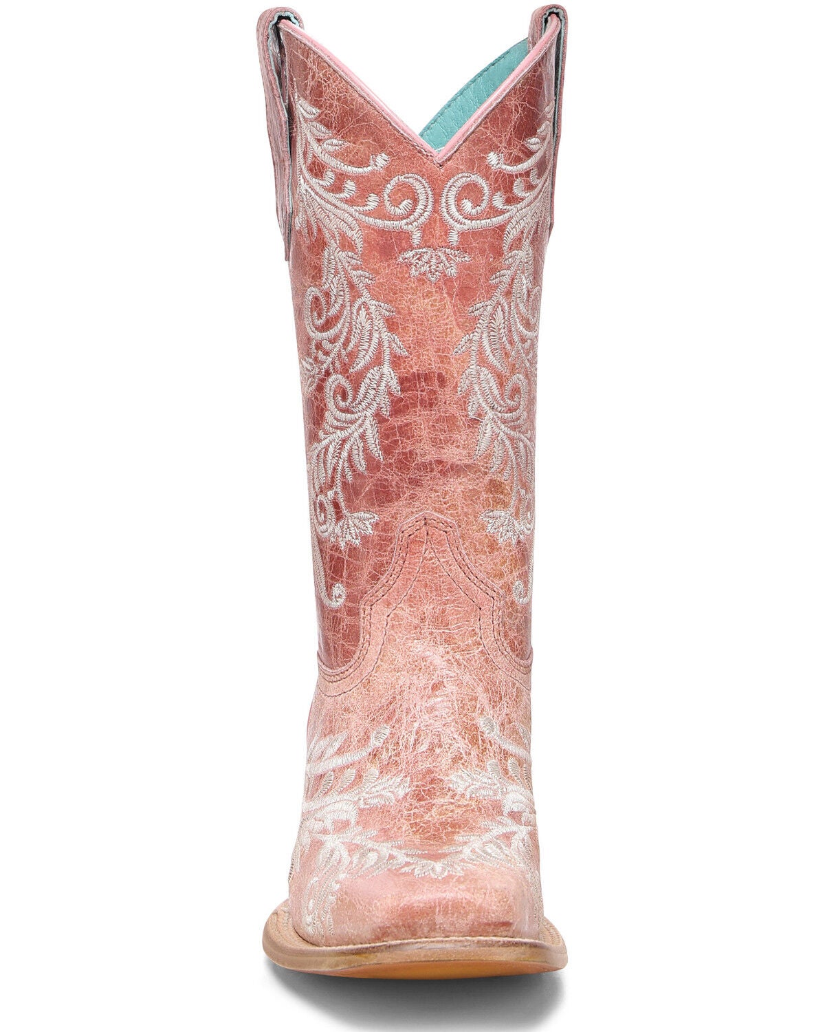 Image #3 - Corral Girls' Embroidered Western Boots - Broad Square Toe, Rose, hi-res