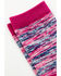 Shyanne Girls' Fuchsia Marled Crew Socks, Multi, hi-res