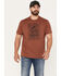 Image #1 - Brothers and Sons Men's Port-A-Potty Graphic T-Shirt, Dark Orange, hi-res