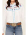 Image #3 - Rodeo Clothing Women's Southwestern Embroidered Long Sleeve Snap Western Shirt, White, hi-res