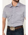 Image #3 - Rock & Roll Denim Men's Geo Print Short Sleeve Western Pearl Snap Shirt, Steel Blue, hi-res