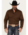 Image #1 - RANK 45&reg; Men's Trench Jacquard Geo Print Long Sleeve Button-Down Stretch Western Shirt, Black, hi-res