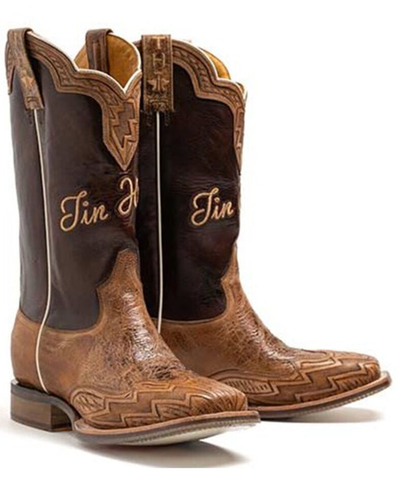 Tin Haul Men's Fast Lightening Western Boots - Wide Square Toe, Tan, hi-res