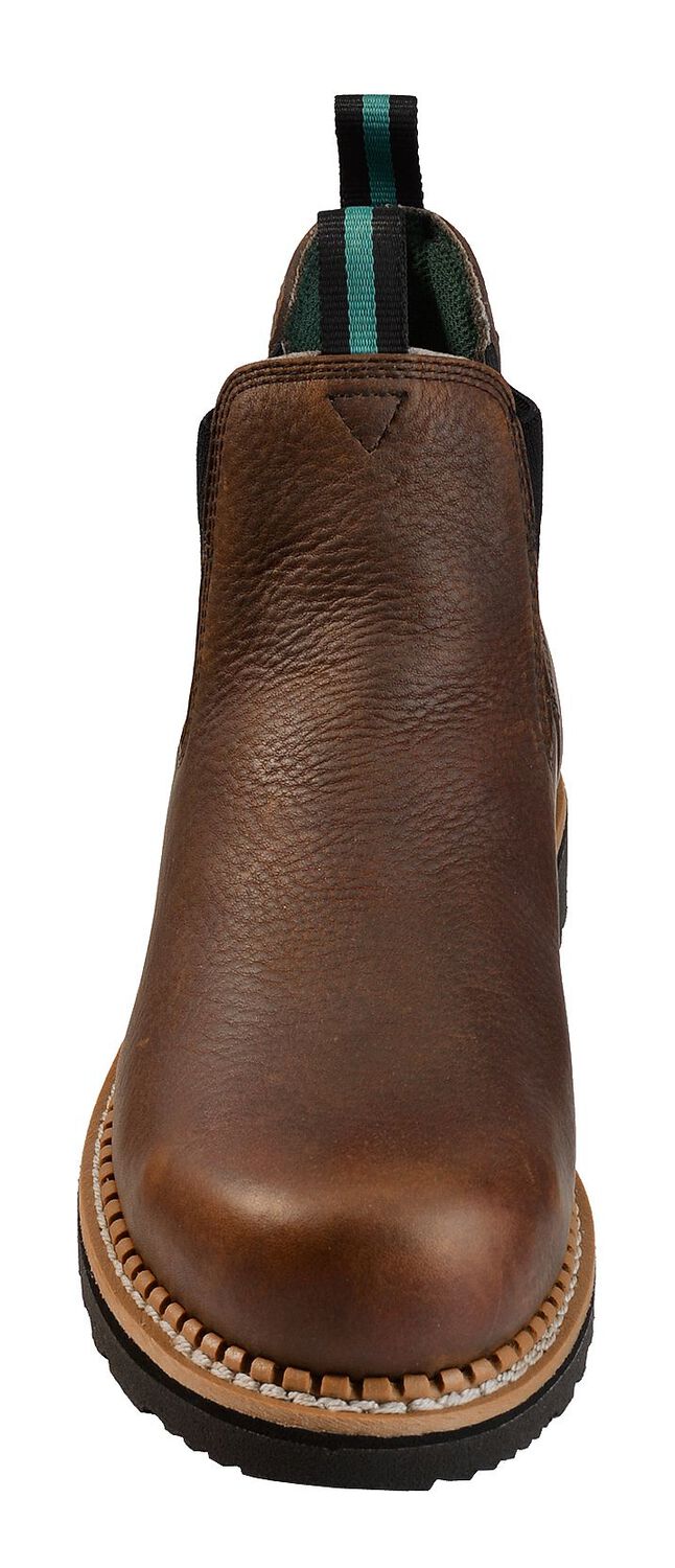 Image #4 - Georgia Boot Men's Romeo Waterproof Slip-On Work Shoes - Steel Toe, Brown, hi-res