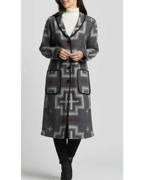 Pendleton Women's Wool Duster Coat, Grey, hi-res