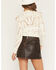 Image #4 - By Together Women's Floral Mesh Long Sleeve Top, Cream, hi-res