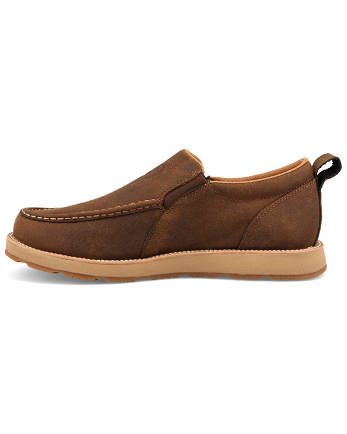 Image #3 - Twisted X Men's CellStretch® Wedge Sole Slip-On Casual Shoes - Moc Toe, Brown, hi-res