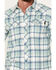 Image #3 - Cody James Men's FR Midweight Plaid Print Long Sleeve Pearl Snap Work Shirt , Blue, hi-res